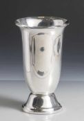 Blumenvase, im Stil des Art Deco (neuzeitl.), Silber, Punze 830 "HEJL Denmark", kelchförmiger Korpus