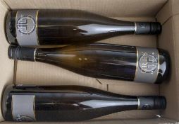 3 Flaschen Weißwein, Deutschland, Rheinhessen, Riesling, Weingut Gres, 2014, 12,5 % vol., 75 cl.