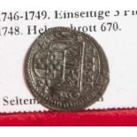 1 Münze, Würzburg, Bistum, Anselm Franz von Ingelheim, 1746-1749, einseitige 3 Pfennig, 1748, ss. DM