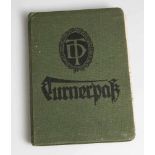 Turnerpass und Führerausweis Nr. 1, 1933.