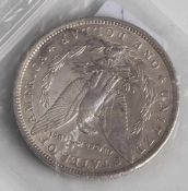 Silberdollar, USA, 1900, schauseitig Adler, umlaufend bez. "United States of America - One