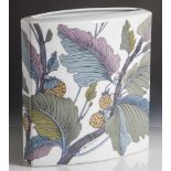 Vase, Rosenthal, Studio-linie, grüne Manufakturmarke, Porzellan, umlaufend farbiges Dekor mit an