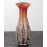Große Vase "Ikora", Ausführung WMF, Geislingen, 40er Jahre, farbloses Glas mit Einschmelzungen in
