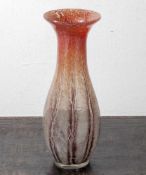 Große Vase "Ikora", Ausführung WMF, Geislingen, 40er Jahre, farbloses Glas mit Einschmelzungen in