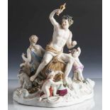 Figurengruppe, "Dionysos und Ariadne", Meissen, blaue Schwertermarke um 1860, Modell nach Johann