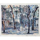 Unbekannter Künstler (19./20. Jahrhundert), "Paris - Place Furstenberg", Aquarell, li. unten