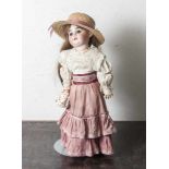 Porzellanpuppe, Armand Marseille, um 1900, gemarkt: 1894 A.M. Dep. Made in Germany 4 1/2, Biskuit-