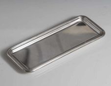 Rechteckiges Tablett, Silber 800, Punze Stern 29 "PD", Greggio. Ca. 19 x 8 cm, ca. 80,6 gr.