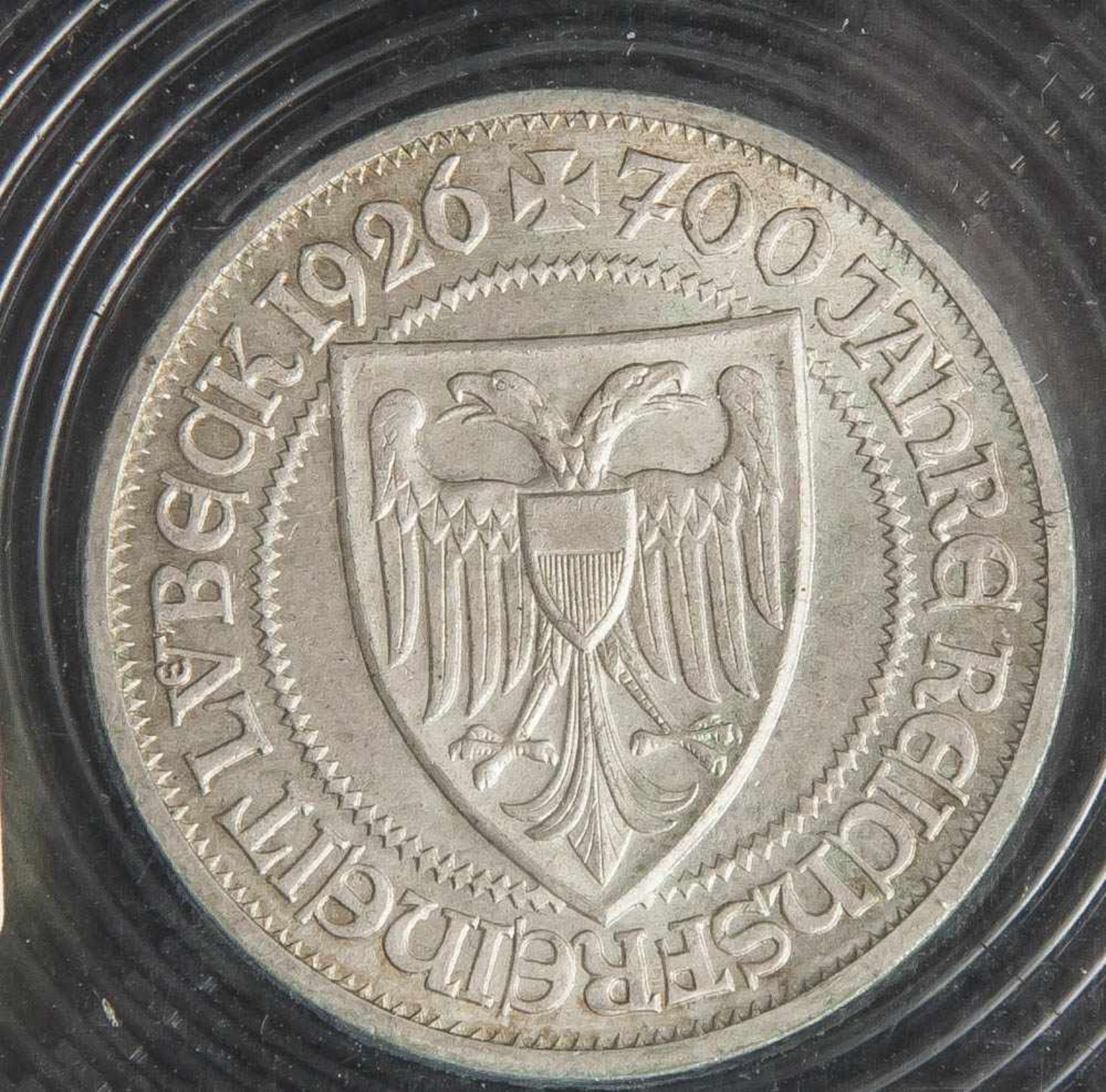 1 Münze, 3 Mark, Weimarer Republik, 700 Jahre Lübeck, 1926 A.