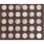 Konvolut von 60 Sondermünzen, 5 DM, BRD, darunter Friedrich von Schiller (1955), von Eichendorff (