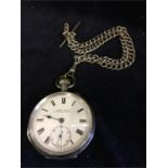 An Edgar Jones, Stratford On Avon, silver pocket watch