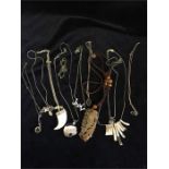 A selection of mostly silver jewellery