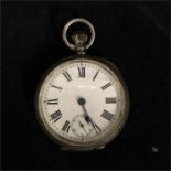 A silver pocket watch