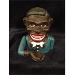 A cast iron money bank