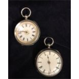 Two ladies silver pocket watches .925 and .935