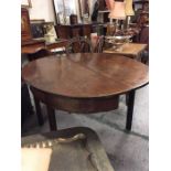 A 1770 drop leaf diner mahogany table