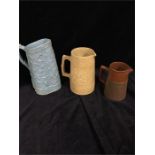 Three stoneware jugs