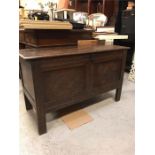 Early 18th Century Oak Coffer 104 x 93 x 61 cm