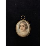 A miniature of a young lady by C.Bryon c.1850