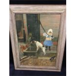 A Victorian oil painting