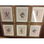 A set of six limited edition Fairest flowers of Pierre-Joseph Redoute 5391/7500