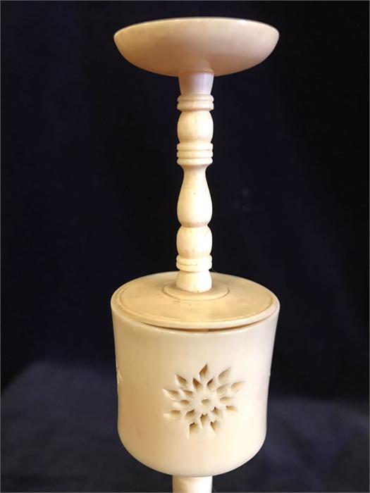 A Ivory puzzle ball on stand - Bild 9 aus 10