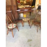 A set of six Ercol chairs