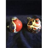 Two Royal Crown Derby bird figures
