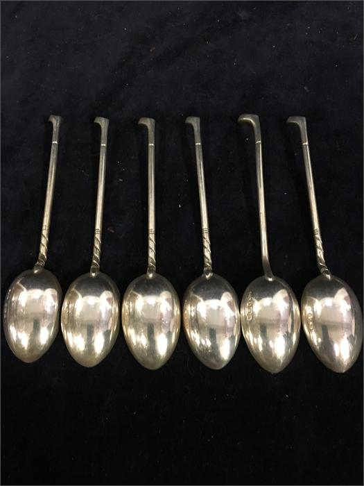 Six silver spoons with a golf theme (97.5g) - Image 2 of 2