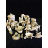 A selection of crested ware