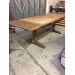 An oak extending table