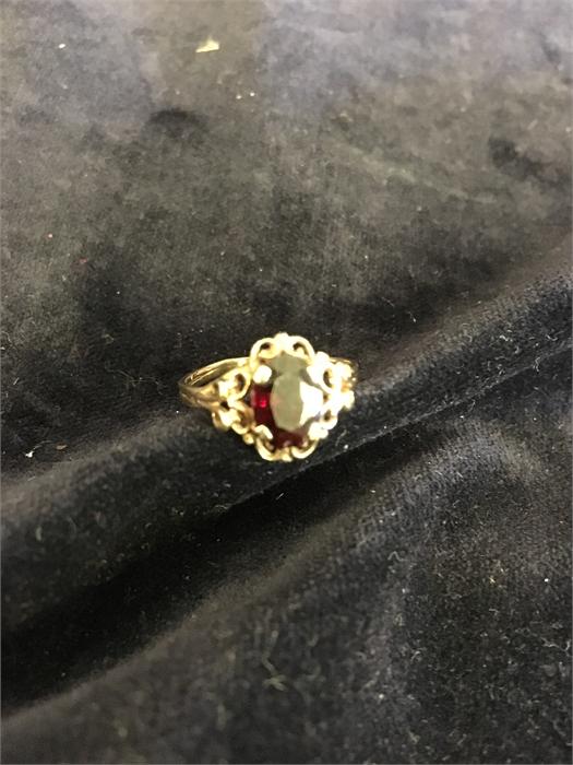 A hallmarked 9ct gold ring