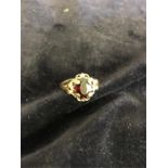A hallmarked 9ct gold ring