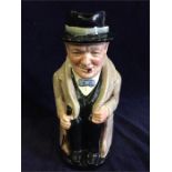 A Toby Jug of Winston Churchill by Royal Doulton