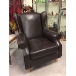A Brown leather armchair
