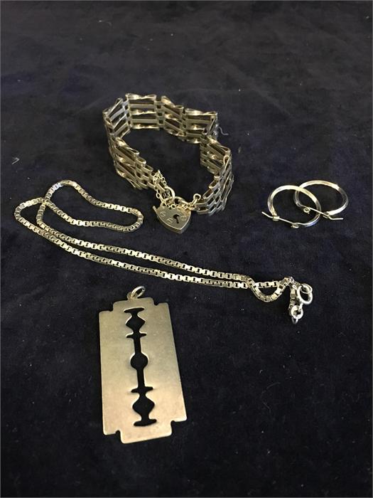 A selection of silver Jewellery