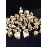 A selection of Gosling and crested ware including cat themed jugs