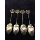 Four silver teaspoons (61.2g)