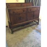 An oak sideboard