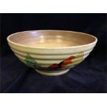 A Clarice Cliff 'Lorna' pattern bowl 22cm