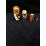 A set of Russian dolls depicting Russian leaders