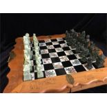 An Oriental themed Chess set.