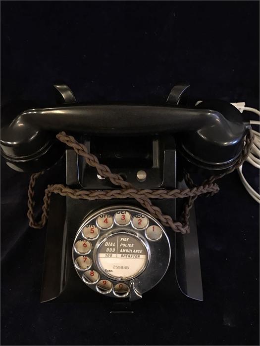 A converted vintage Bakerlite telephone