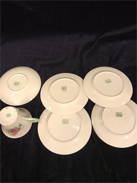 A Shelley Tea cup and saucer and four side plates - Image 2 of 2