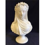 A bust of The Veiled Lady of Chatsworth