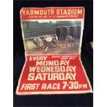 A Vintage Yarmouth Greyhound Stadium poster