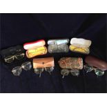 Eight pairs of Vintage glasses