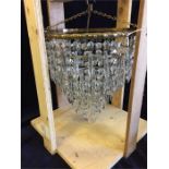 Three cut glass chandeliers