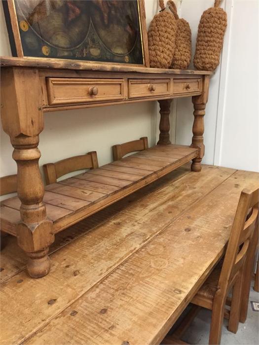 A pine sideboard 1.82m x 43cm