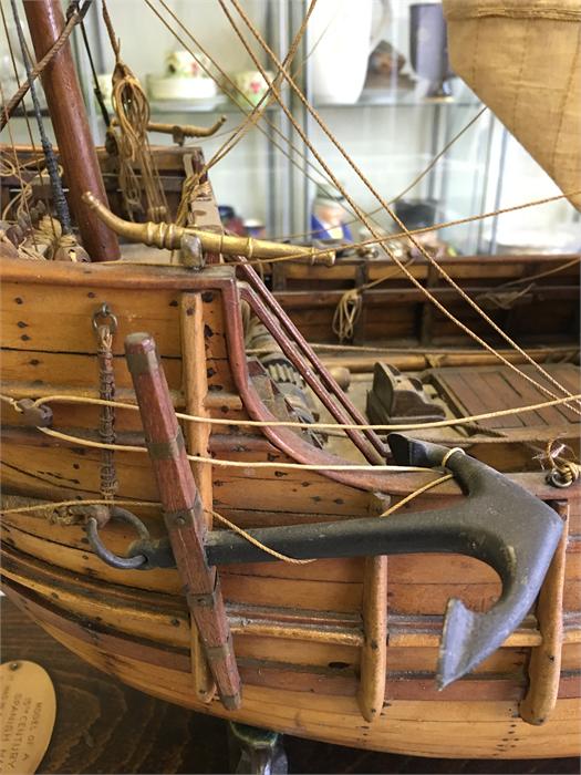 Model Ship.An excellent model of a 15th Century Spanish Nao. It was in a ship similar to this that - Image 7 of 11